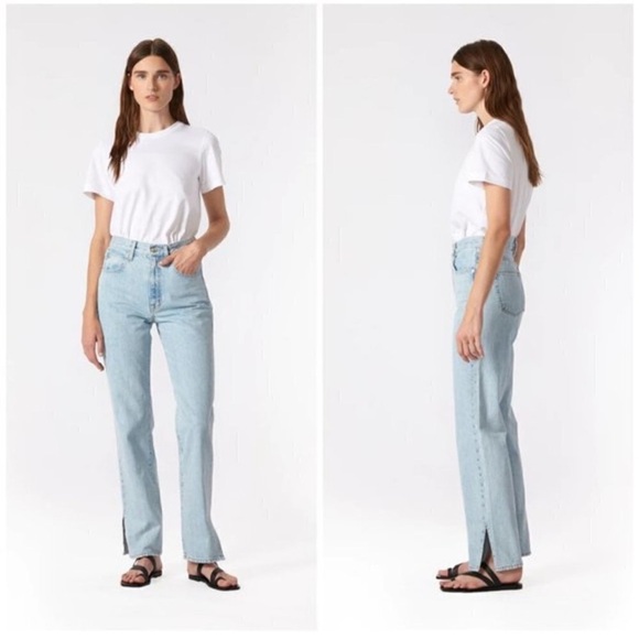 Slvrlake London Split Hard Luck Light Blue Jeans Size 28 NWT - Picture 4 of 6